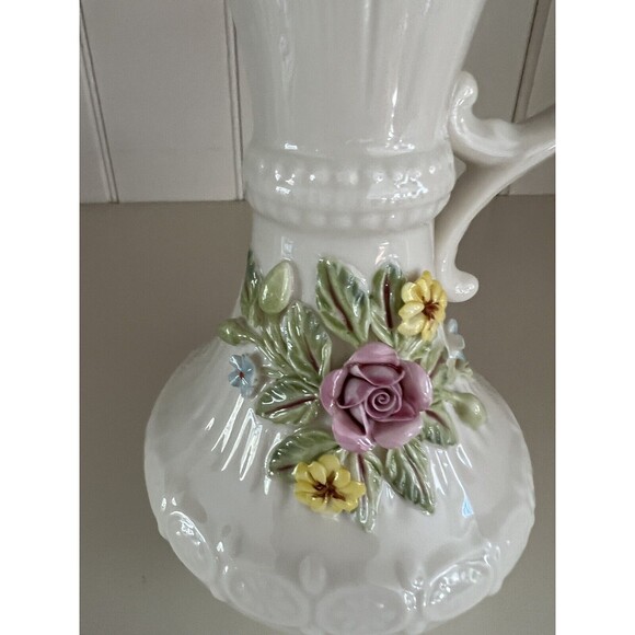 Belleek In Retrospect Aberdeen Floral Mantel Pitcher 2001 - Picture 2 of 4